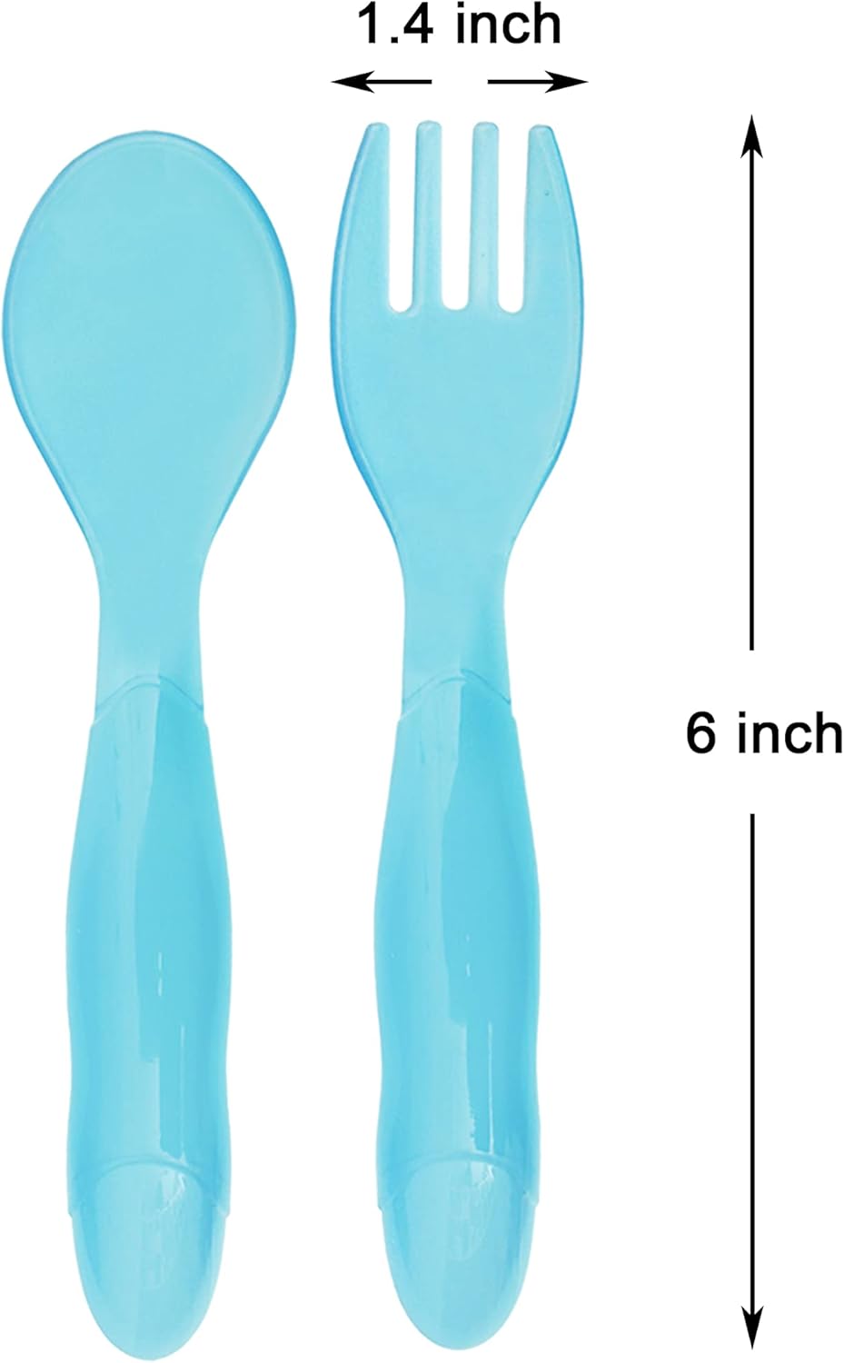 Youngever 18 Pcs Plastic Toddler Utensils Set