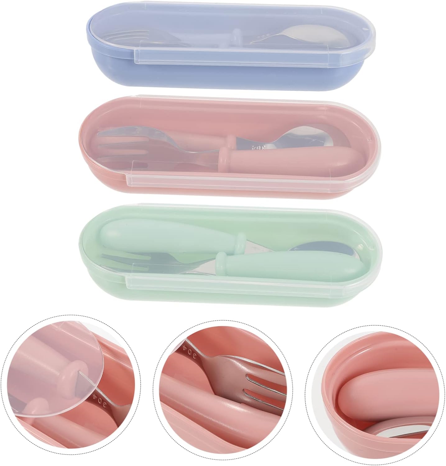 Hohopeti 188 Safe Self Feeding Cutlery Set with Storage