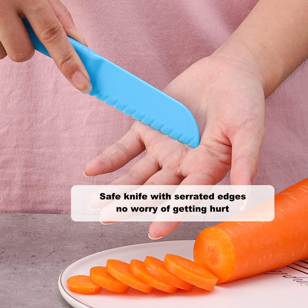 Jawbush 9 Pcs Kids Cutlery Set with Forks Spoons Knives