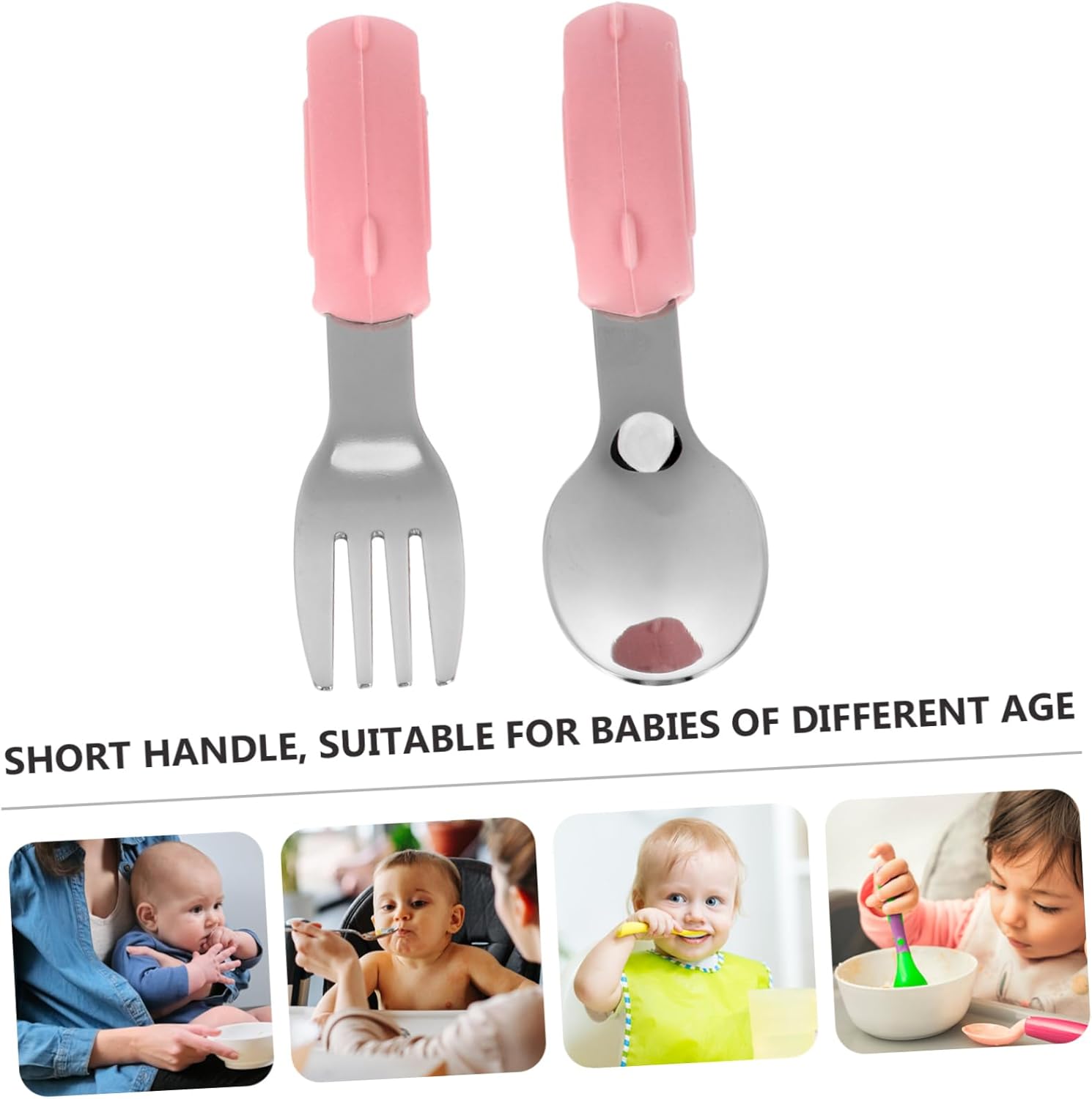 VICASKY 2pcs Pig Design Stainless Steel Utensils Set 1