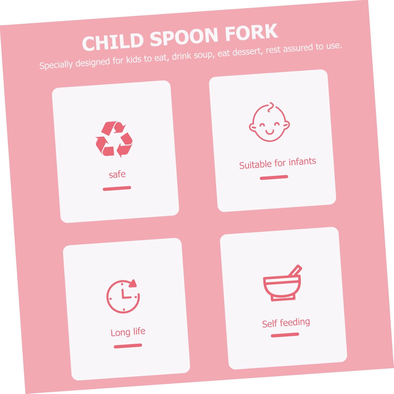 HAPINARY 304 Stainless Steel Cartoon Cutlery Set