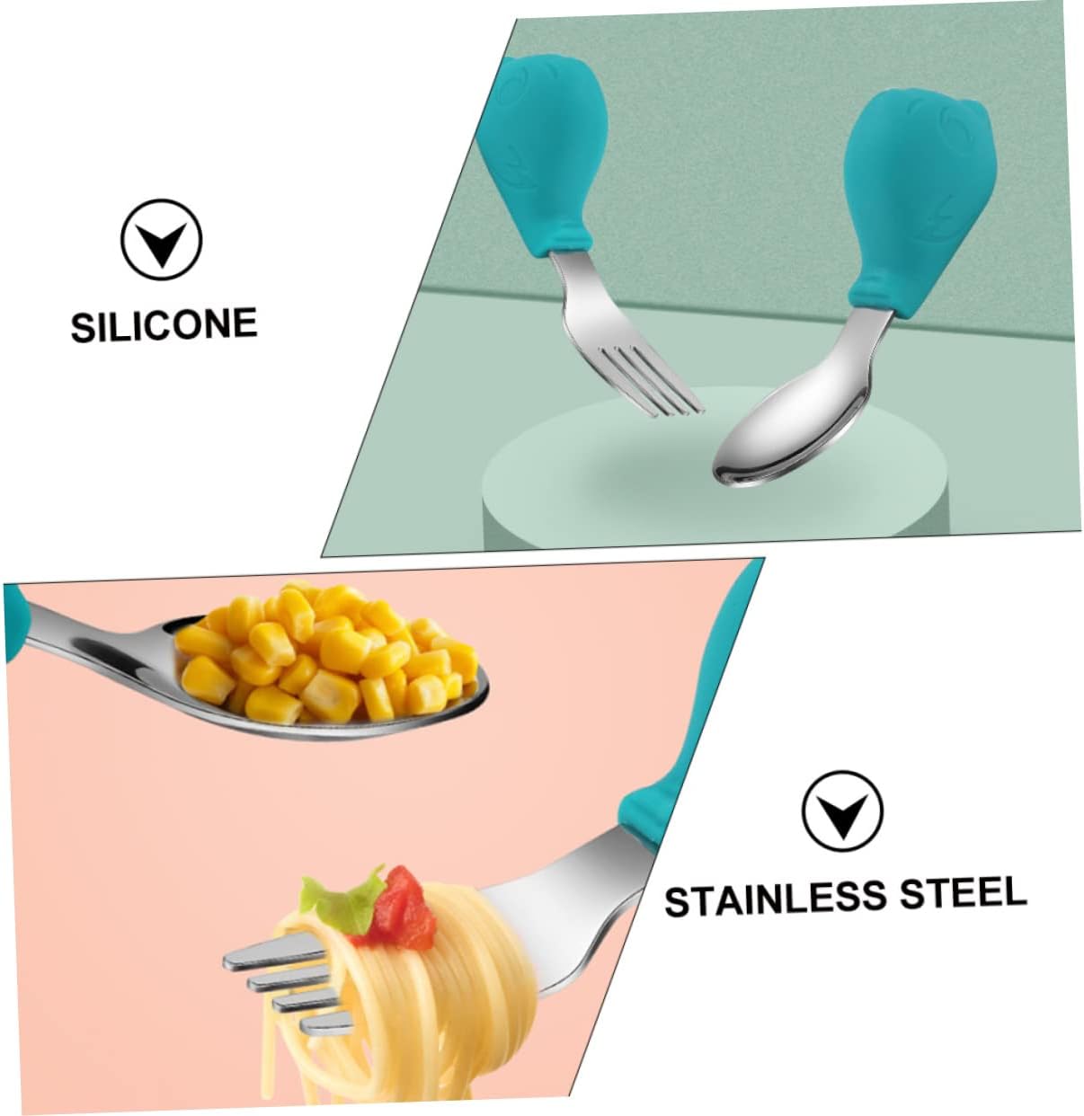 HOLIDYOYO Training Tableware Set with Soft Handle