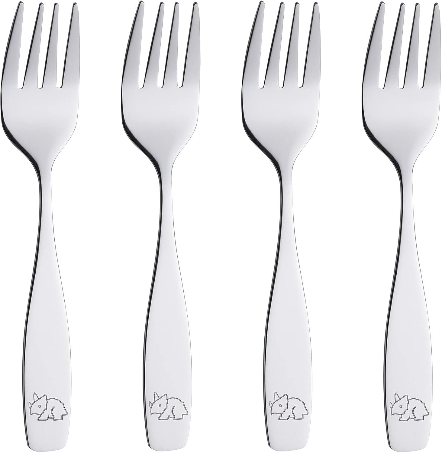 ANNOVA Kids Flatware Set - 10 Piece Dino Themed Stainless Steel
