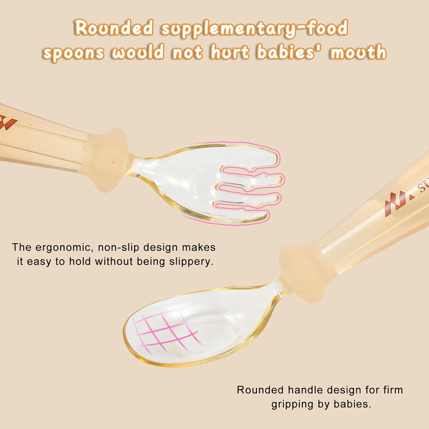 Suvast Reusable Baby Spoon Set 100 BPA Free