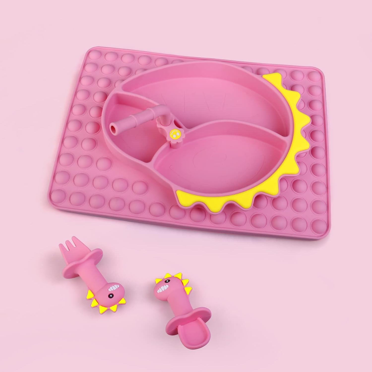 KIYTARBOO Dinosaur Baby Feeding Set
