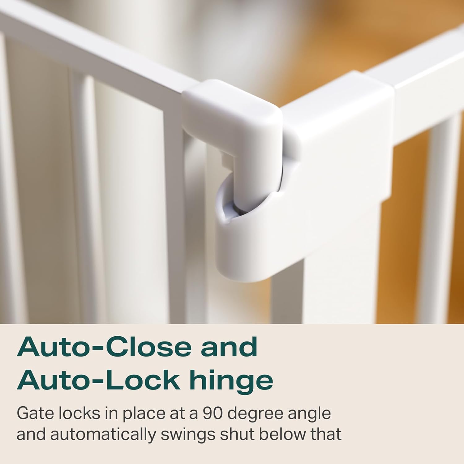 Cumbor White Baby Gate for Stairs and Doorways