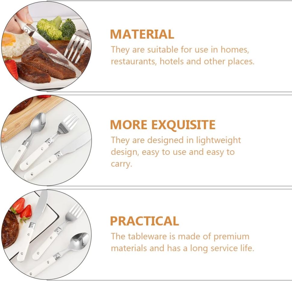 Angoily 1 Set Stainless Steel Cutlery for Self Feeding