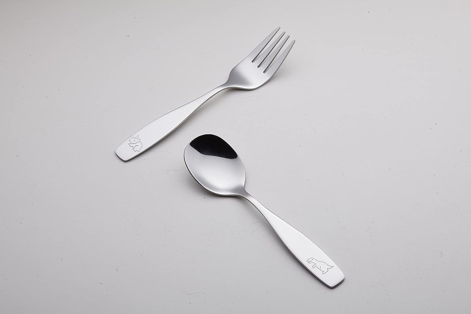 ANNOVA Kids Flatware Set - 10 Piece Dino Themed Stainless Steel