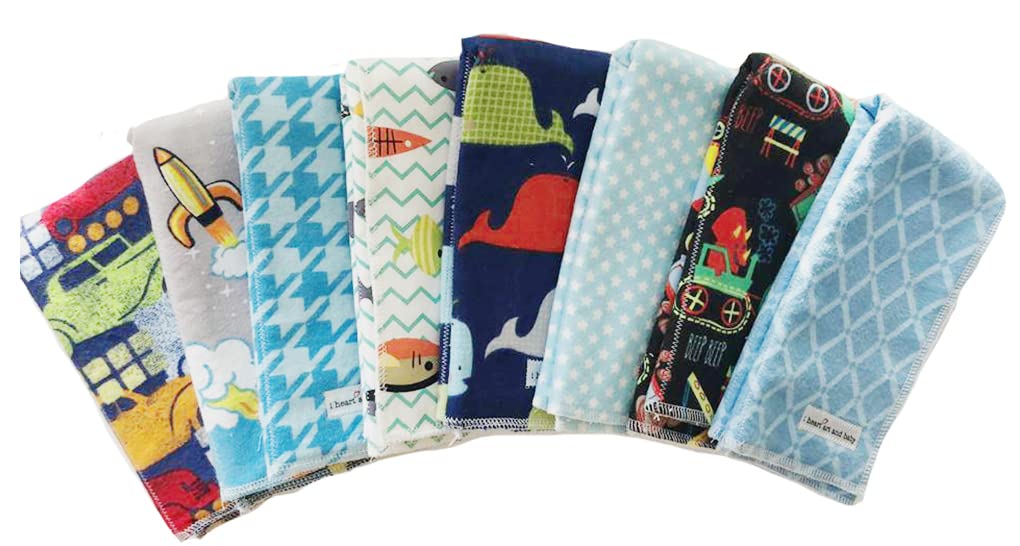 I Heart Art and Baby Random Print Burping Cloth Set 1