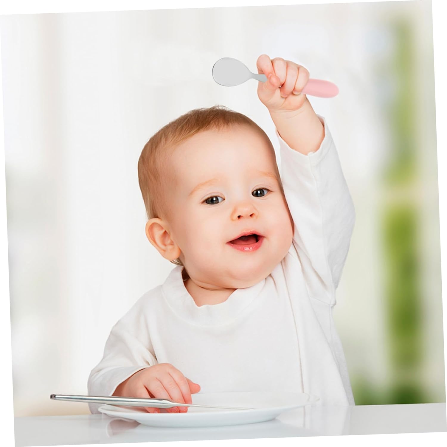 NAMOARLY Baby Self Feeding Spoon and Fork Set with Case