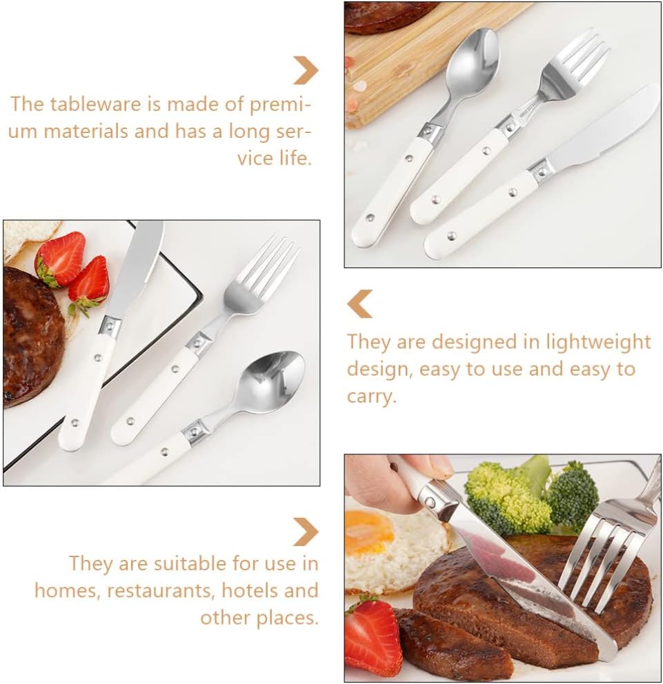 Angoily 1 Set Stainless Steel Cutlery for Self Feeding