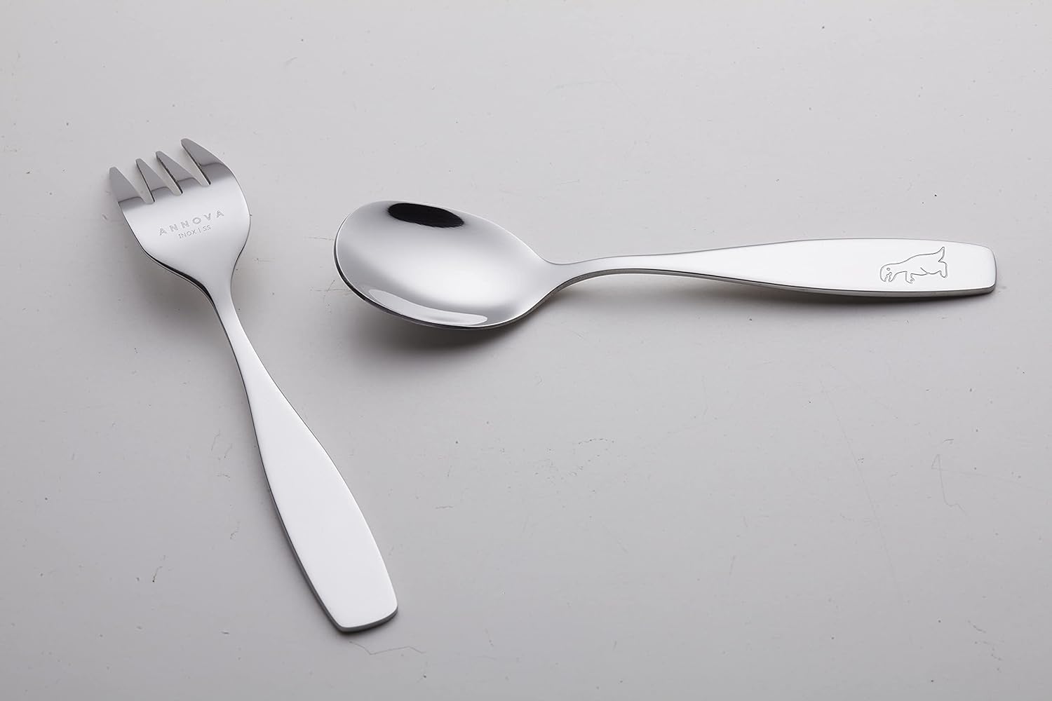 ANNOVA Kids Flatware Set - 10 Piece Dino Themed Stainless Steel