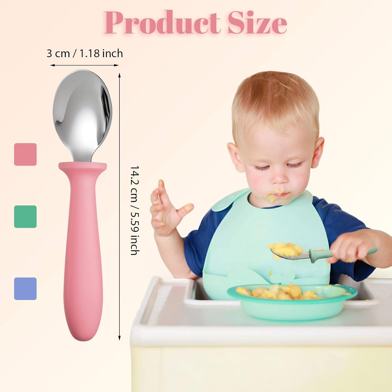 Pimoys 6-Piece Toddler Spoons BPA Free Set