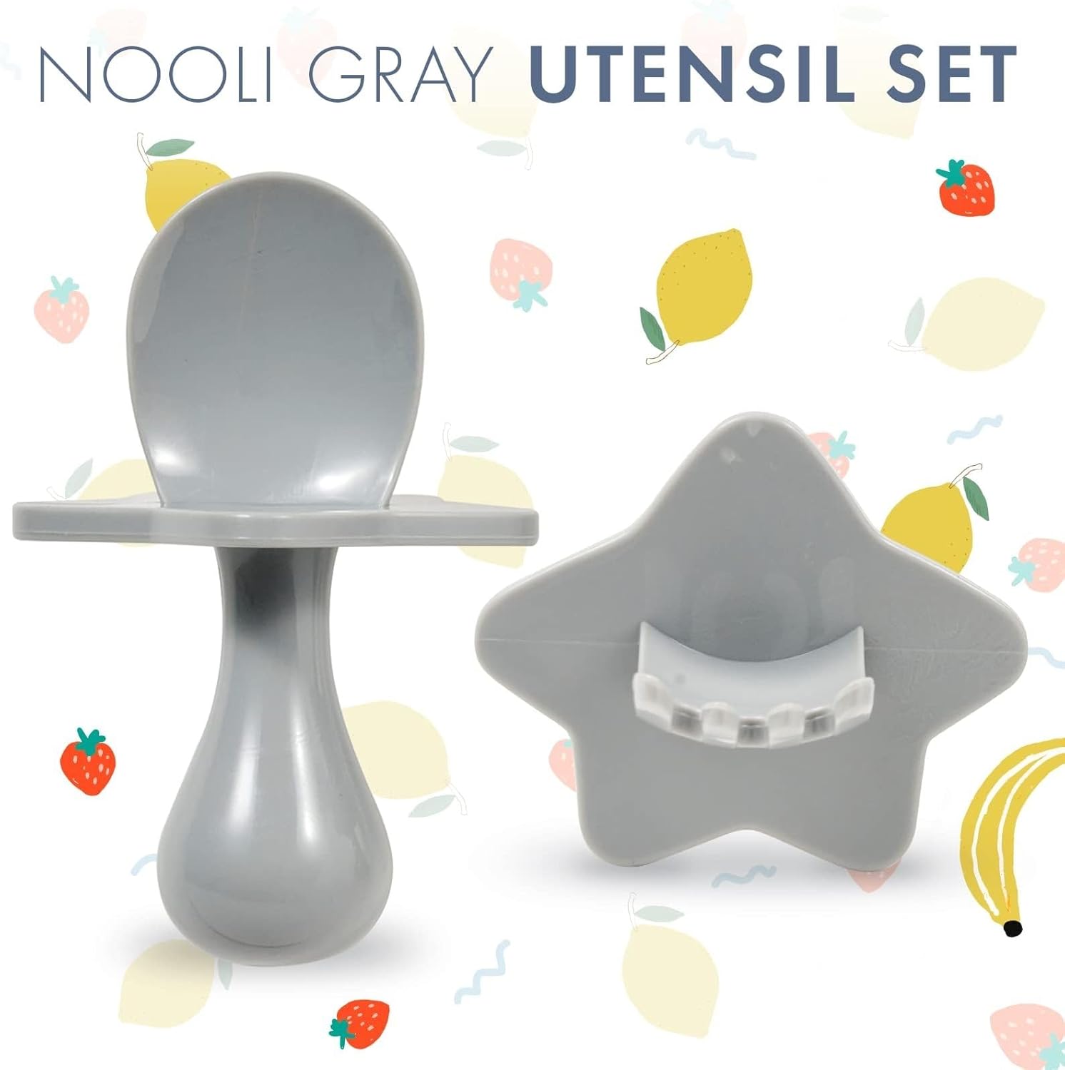 ElliNooli Toddler Utensils Set for Self-Feeding