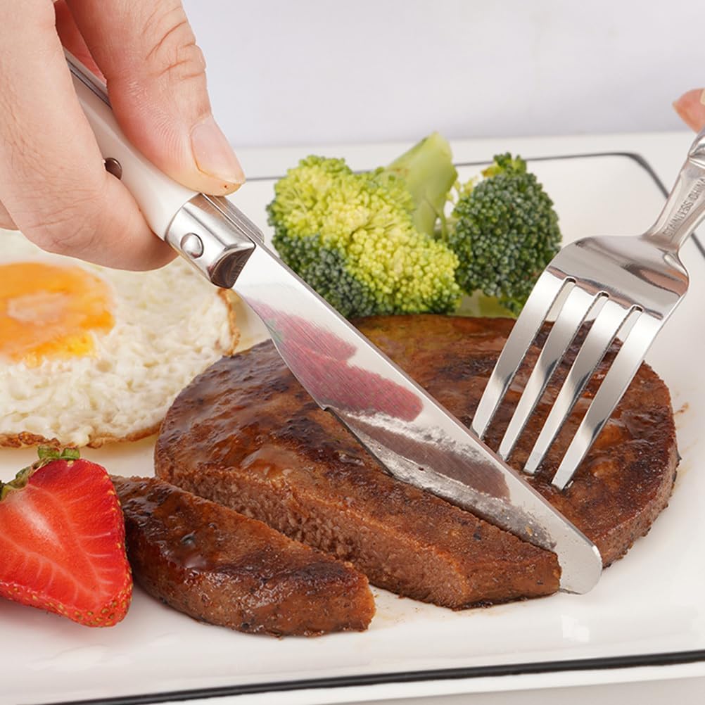ibasenice 2Pcs Stainless Steel Toddler Spoon and Fork Set