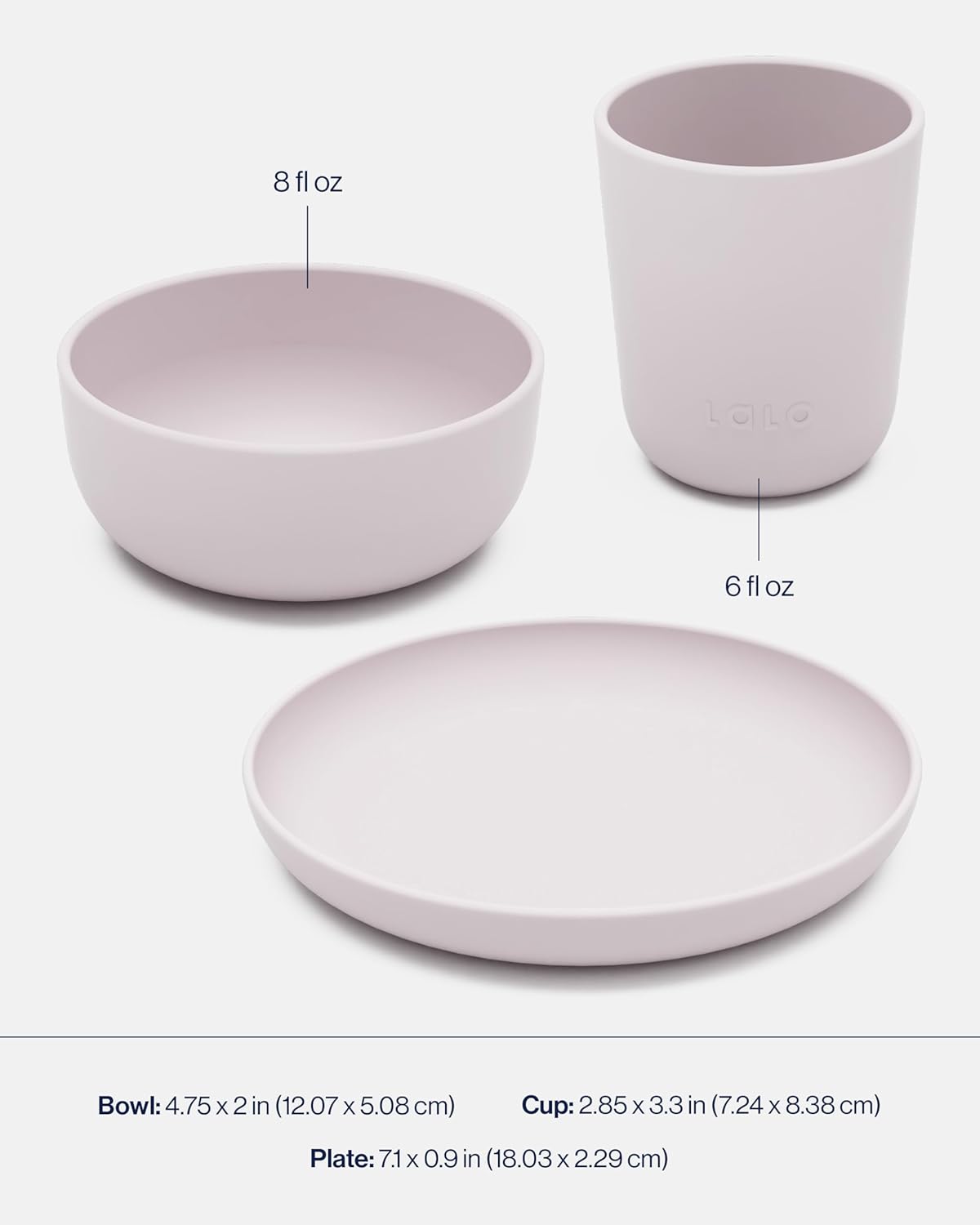 Lalo Big Bites Dinnerware Set - 5 Piece Lavender