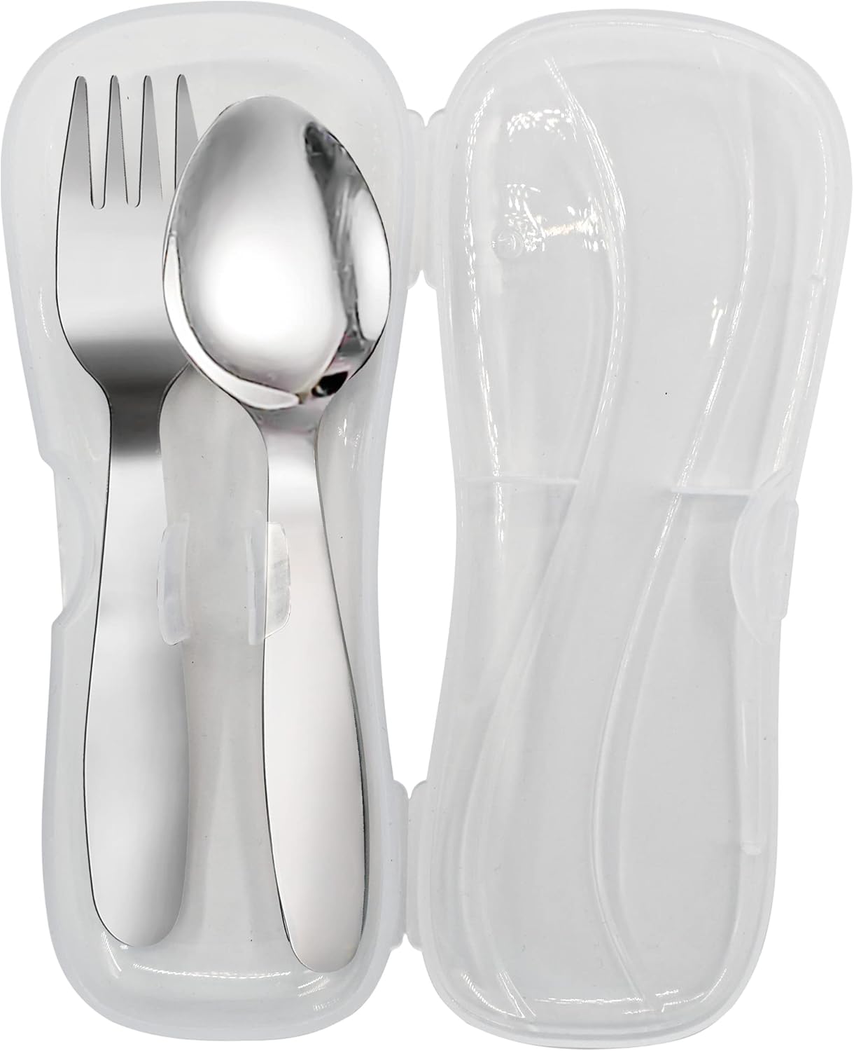 VANRA 2-Piece Kids Fork Spoon Set with Travel Case