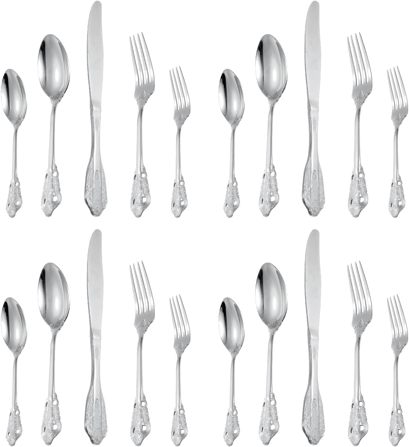 Uxcell 4-Piece Stainless Steel Flatware Set