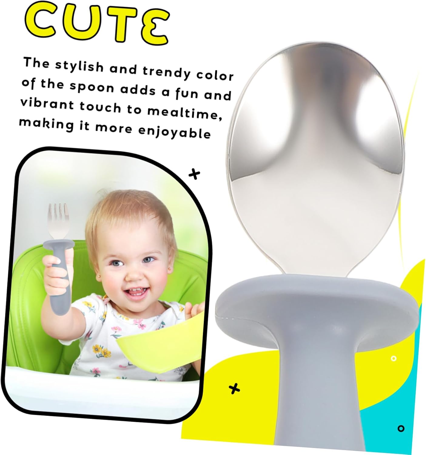 6Pcs 304 Stainless Steel Feeding Utensils Set 1