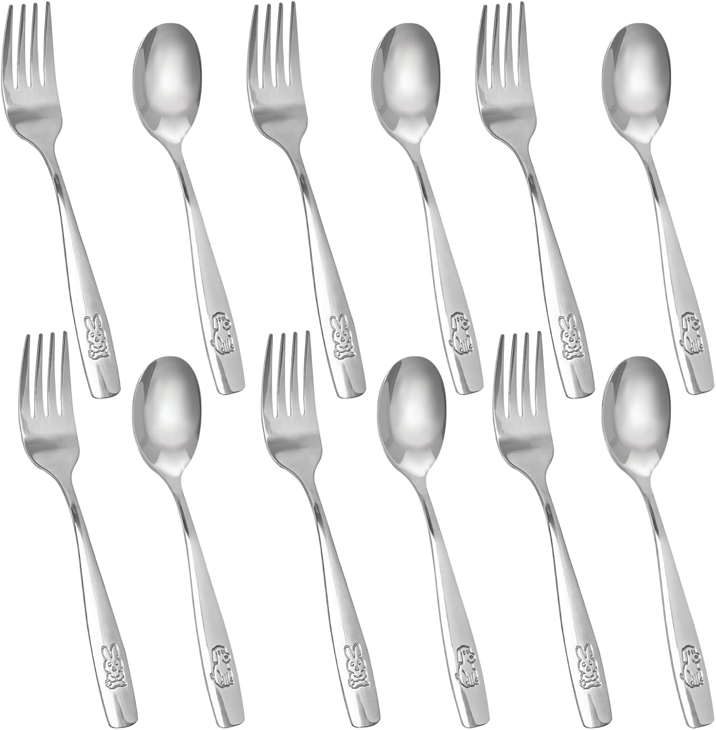 HAKSEN Toddler Stainless Steel Utensils Set 12PCS 1