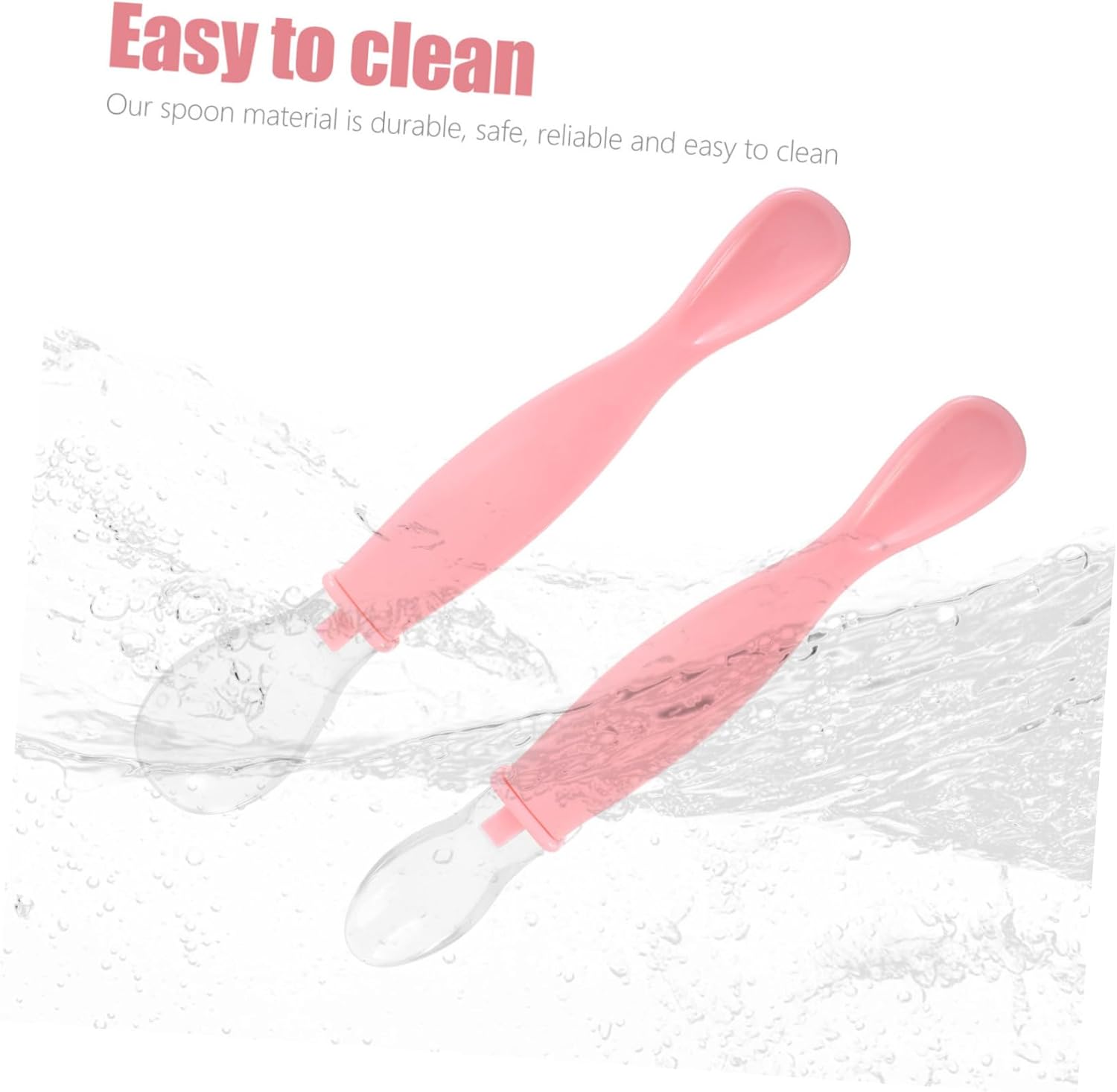 2pcs Soft Spoon Set for Easy Feeding and Mealtime