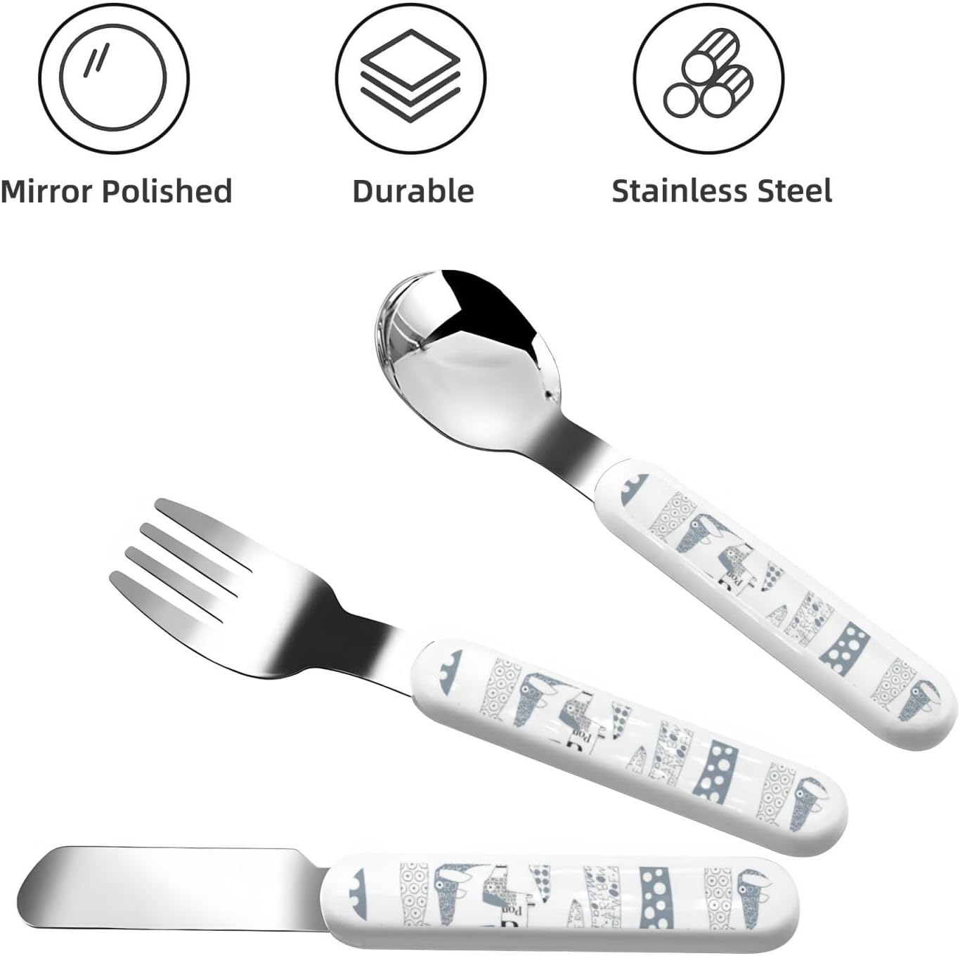 Cute Dachshund Dog Print Flatware Set with Travel Case 1