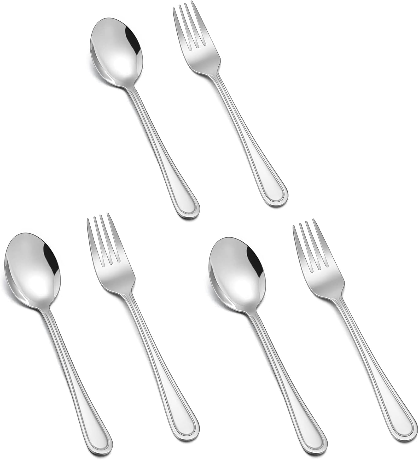 TeamFar Toddler Flatware Set 3 Forks 3 Spoons