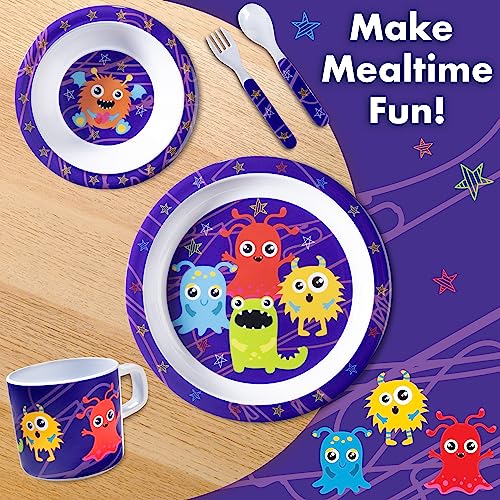 Bentology Monster Mealtime Set for Kids and Toddlers