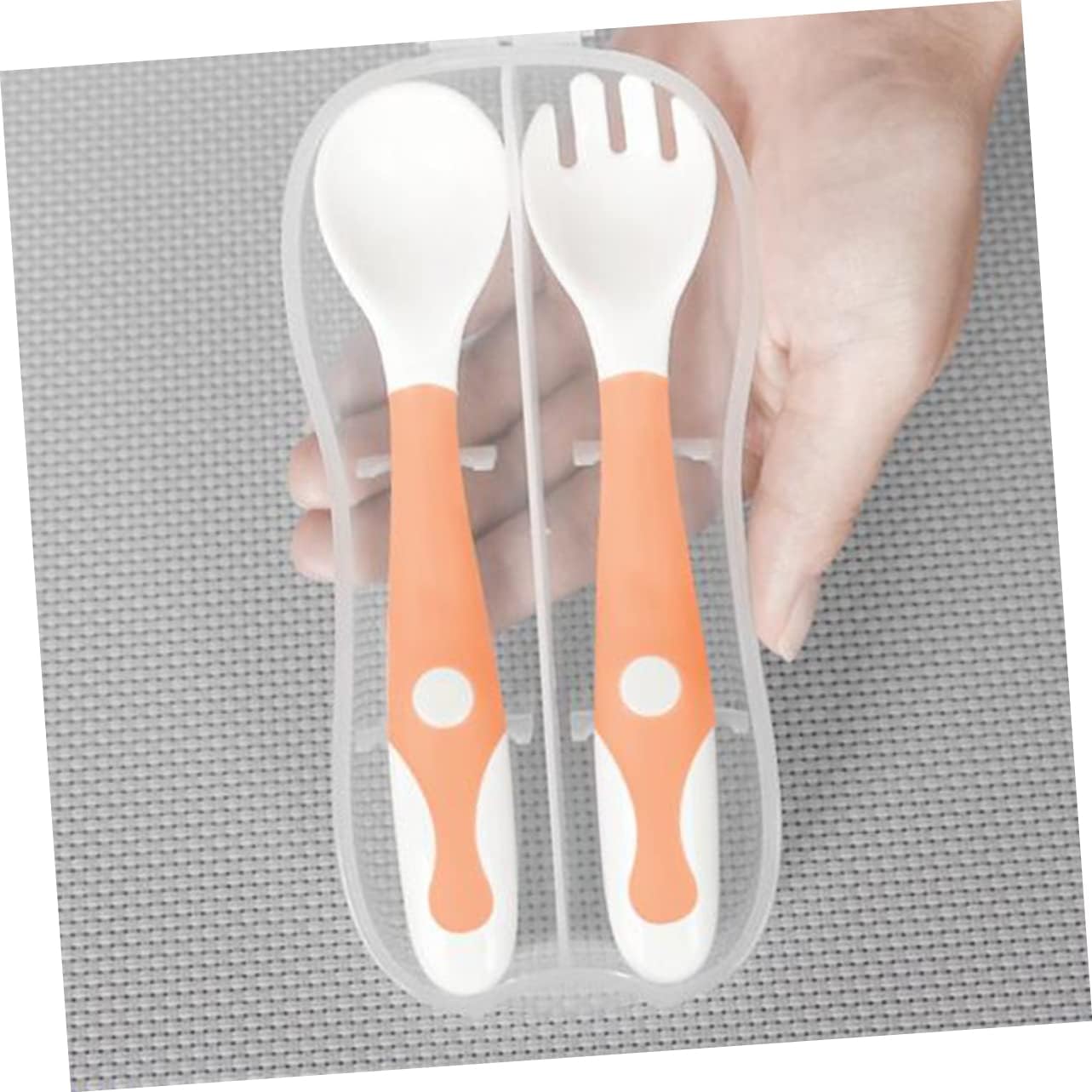 4 Pcs Bending Fork and Spoon Set for Mealtime Safety