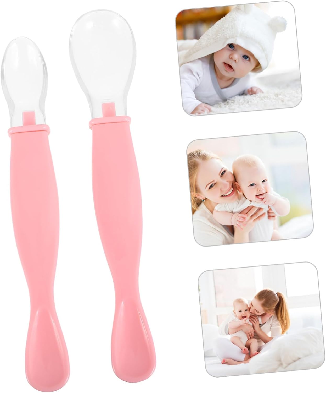 VICASKY 2PCS Cute Spoon Set for Gentle Feeding