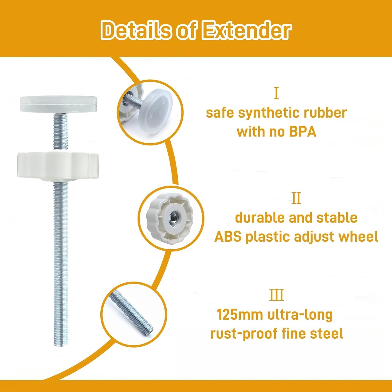 4 Pack Baby Gate Extender with Wall Protector