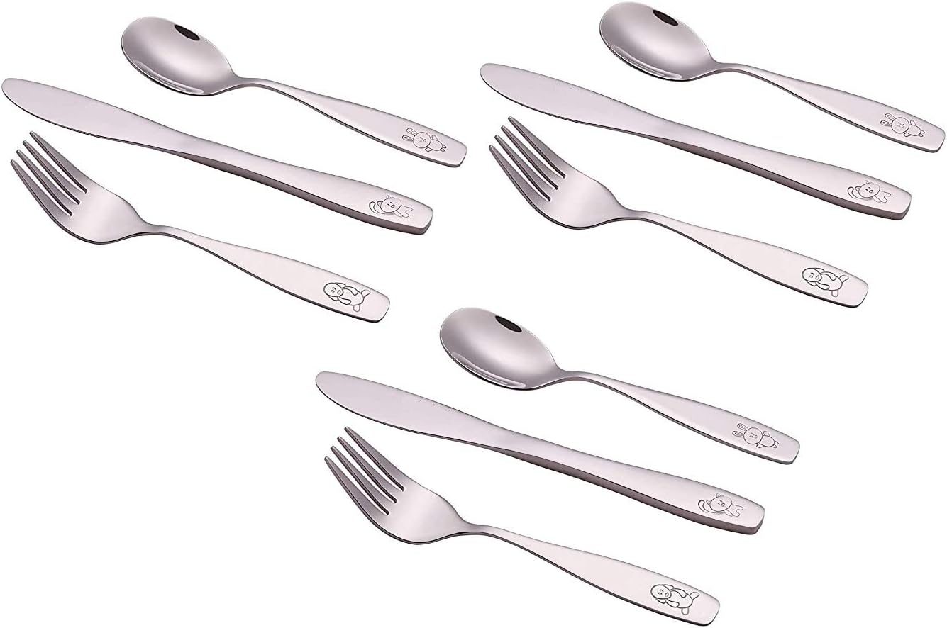 ANNOVA Kids Silverware Set 6PCS Stainless Steel