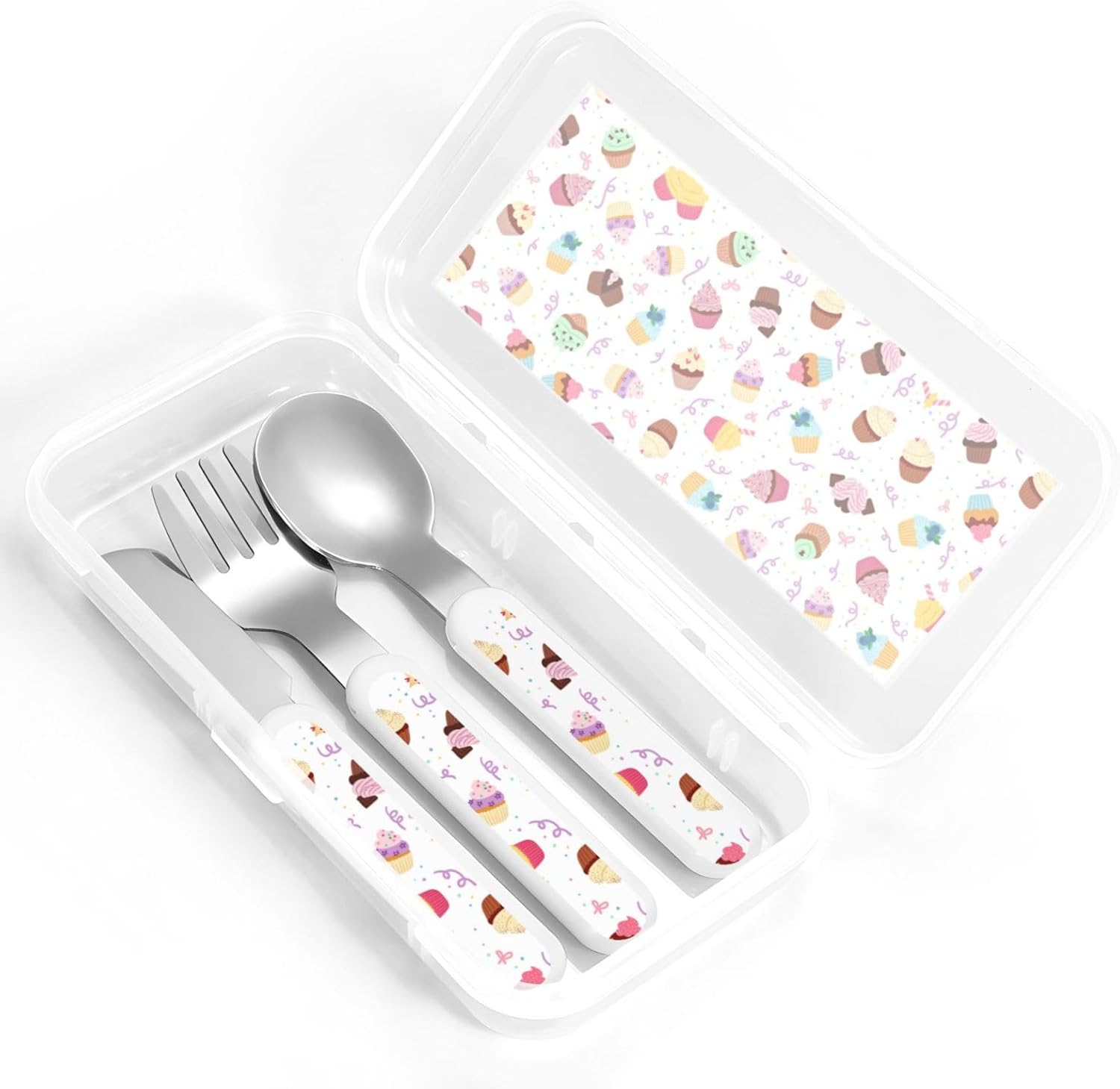 Delicious Cupcakes Print Flatware Set with Travel Case