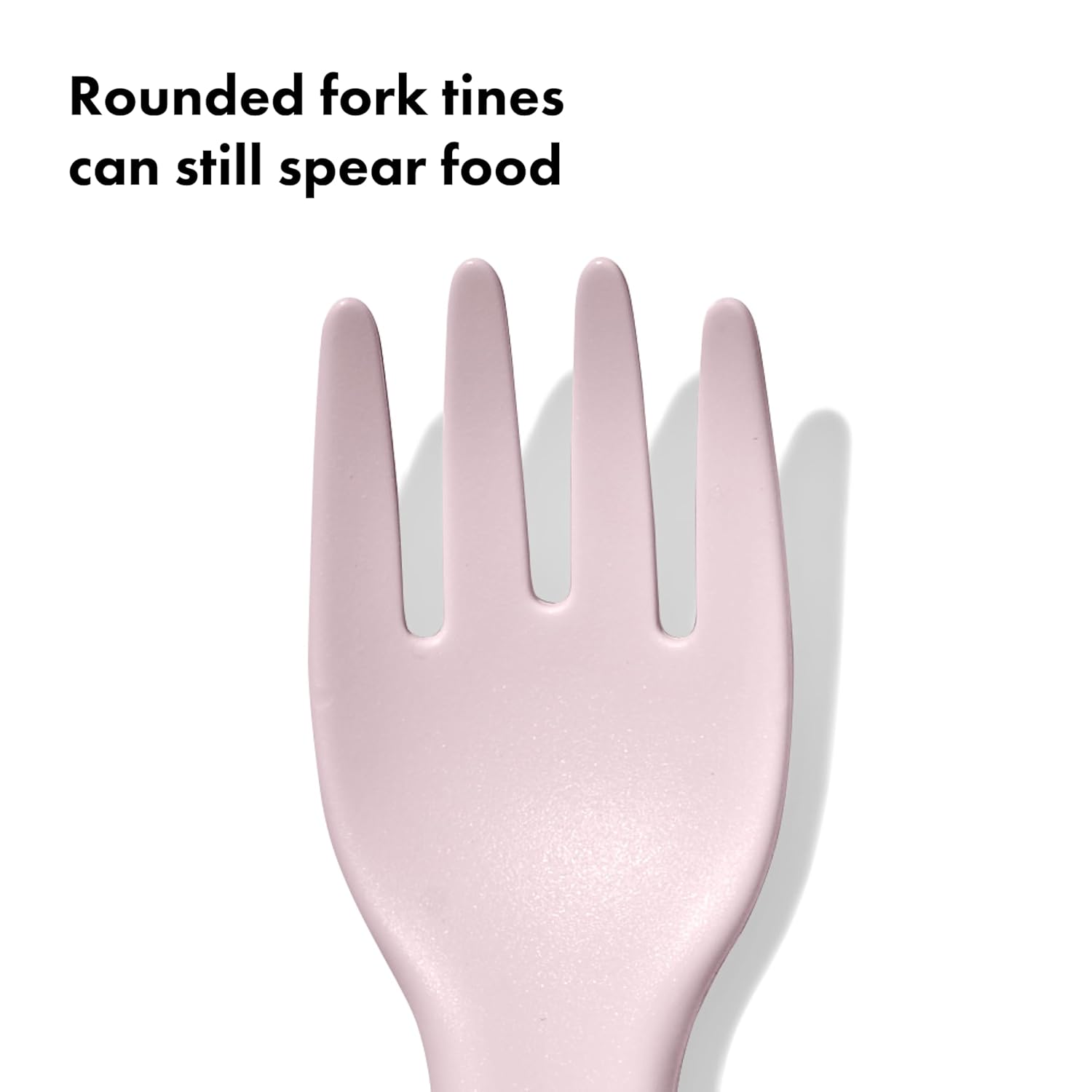 OXO Tot Plastic Fork and Spoon Set Opal and Blossom