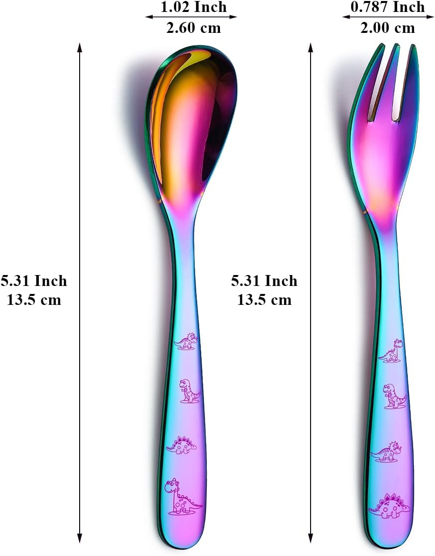 Evanda Rainbow Toddler Cutlery Set 6 Pieces