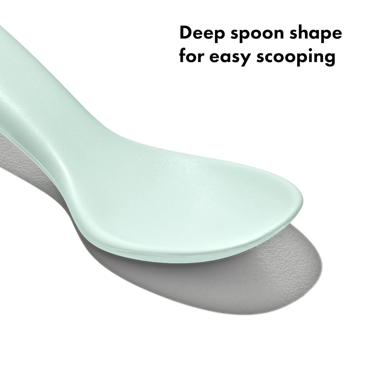 OXO Tot Plastic Fork and Spoon Set Opal and Blossom