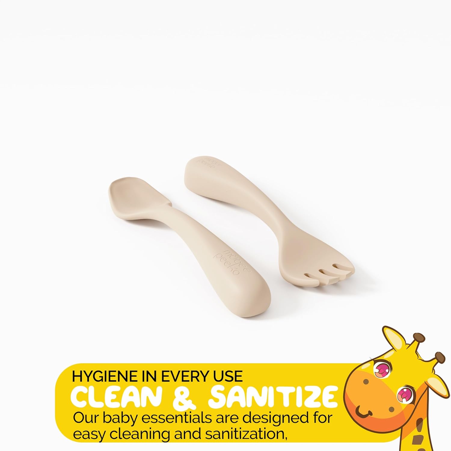 Muqee Peeko Silicone Feeding Set - 3 Piece BLW Baby Plates Utensils