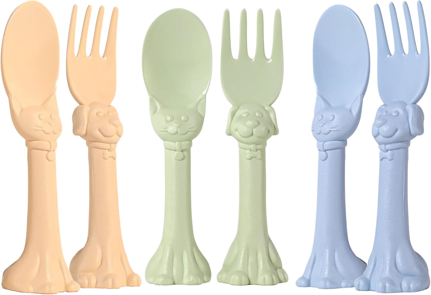 Spoon la la Toddler Utensils Set - 6 Pack 3 Spoons 3 Forks