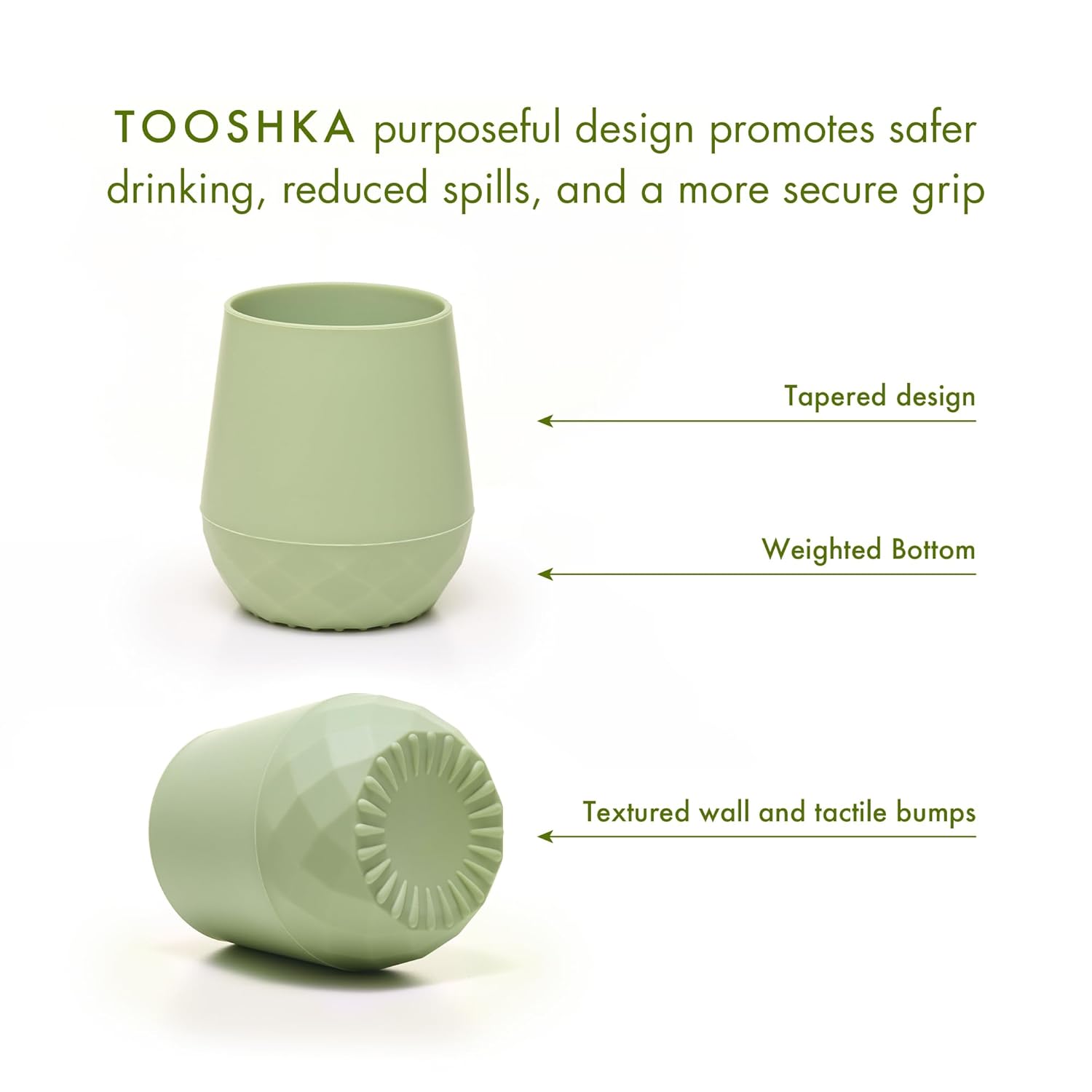 Tooshka Baby Utensil Set 3 pcs Self Feeding Spoons and Tiny Cup