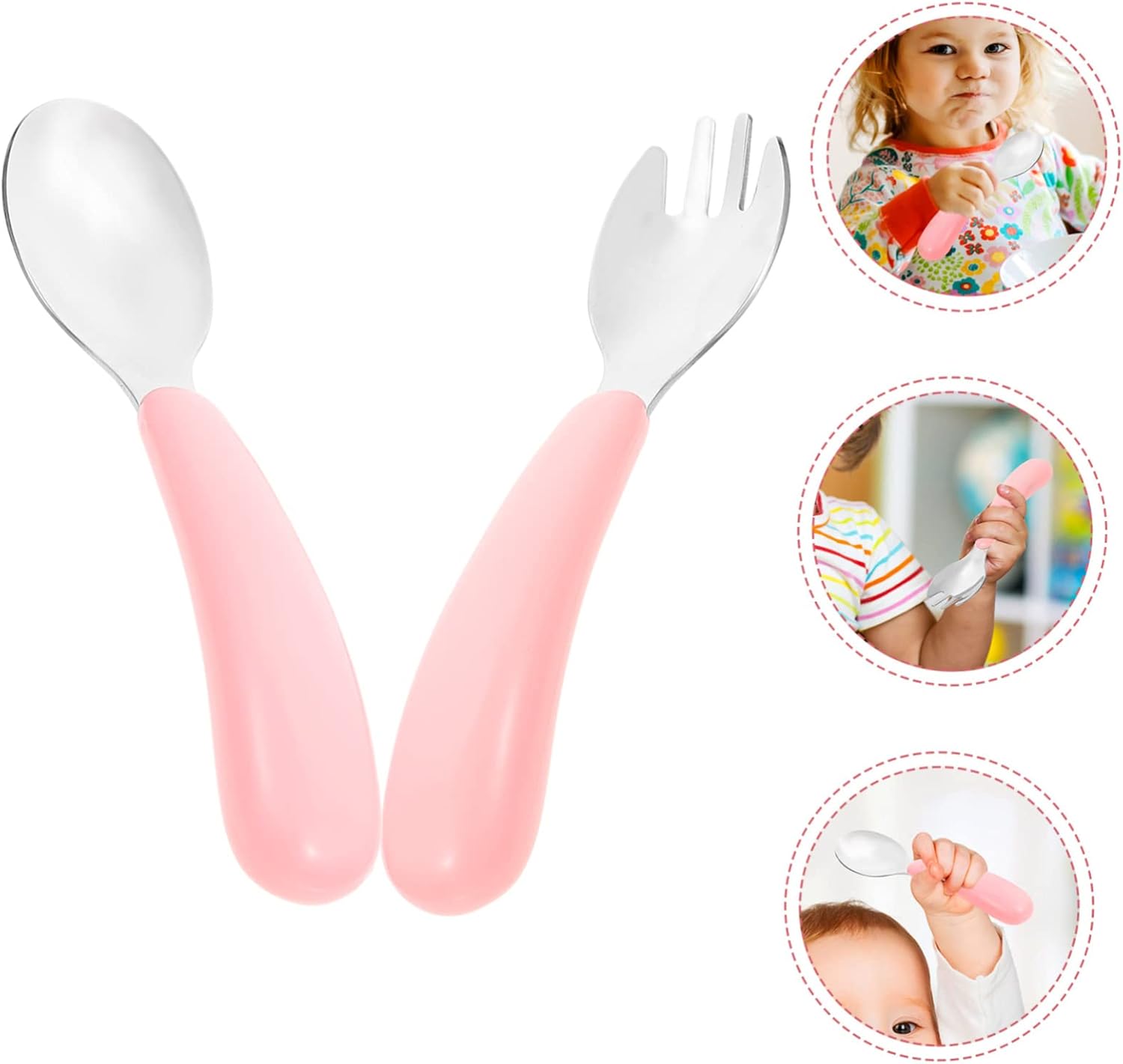 Alipis Baby Fork Spoon Set for Home Use