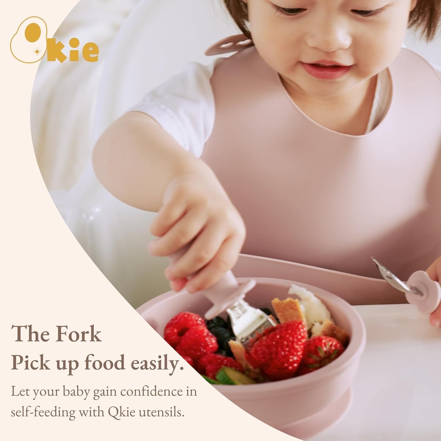 Qkie Toddler Flatware Set 8 Months BPA Free