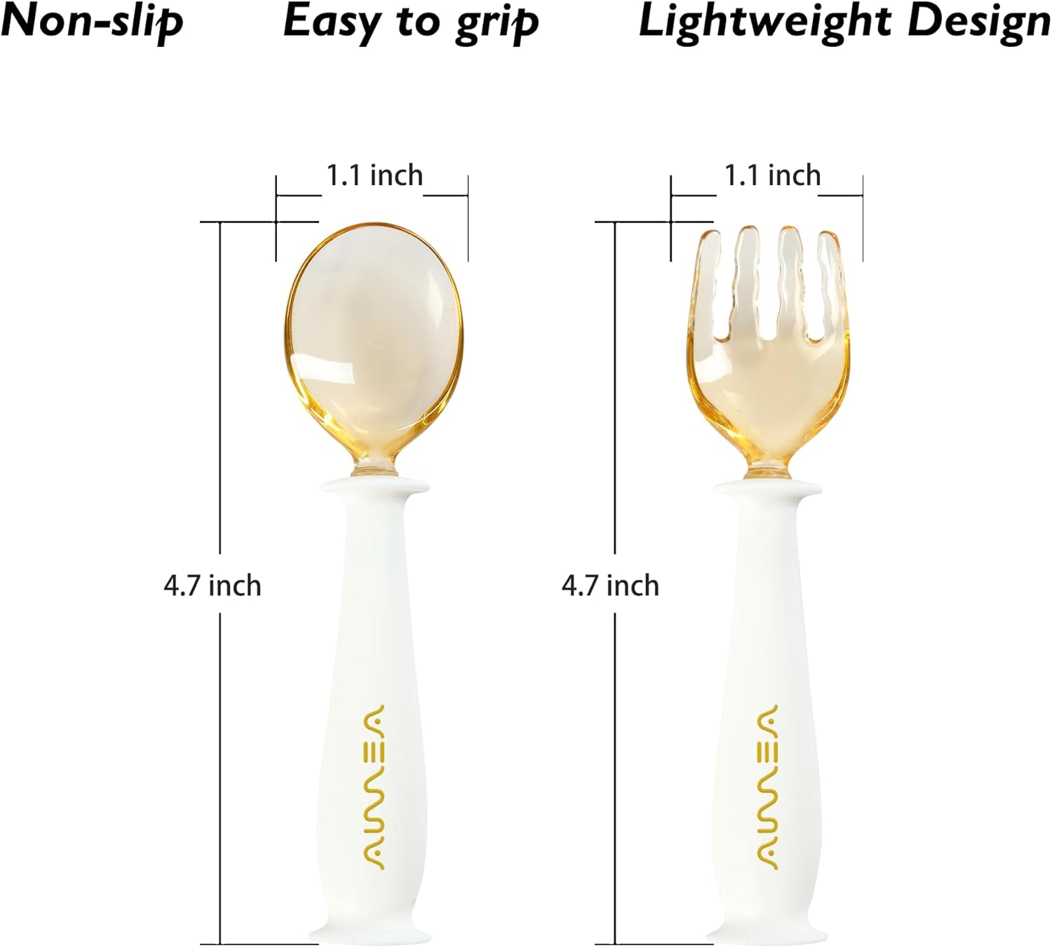 Aurrea Toddler Spoon Fork Set with Travel Case