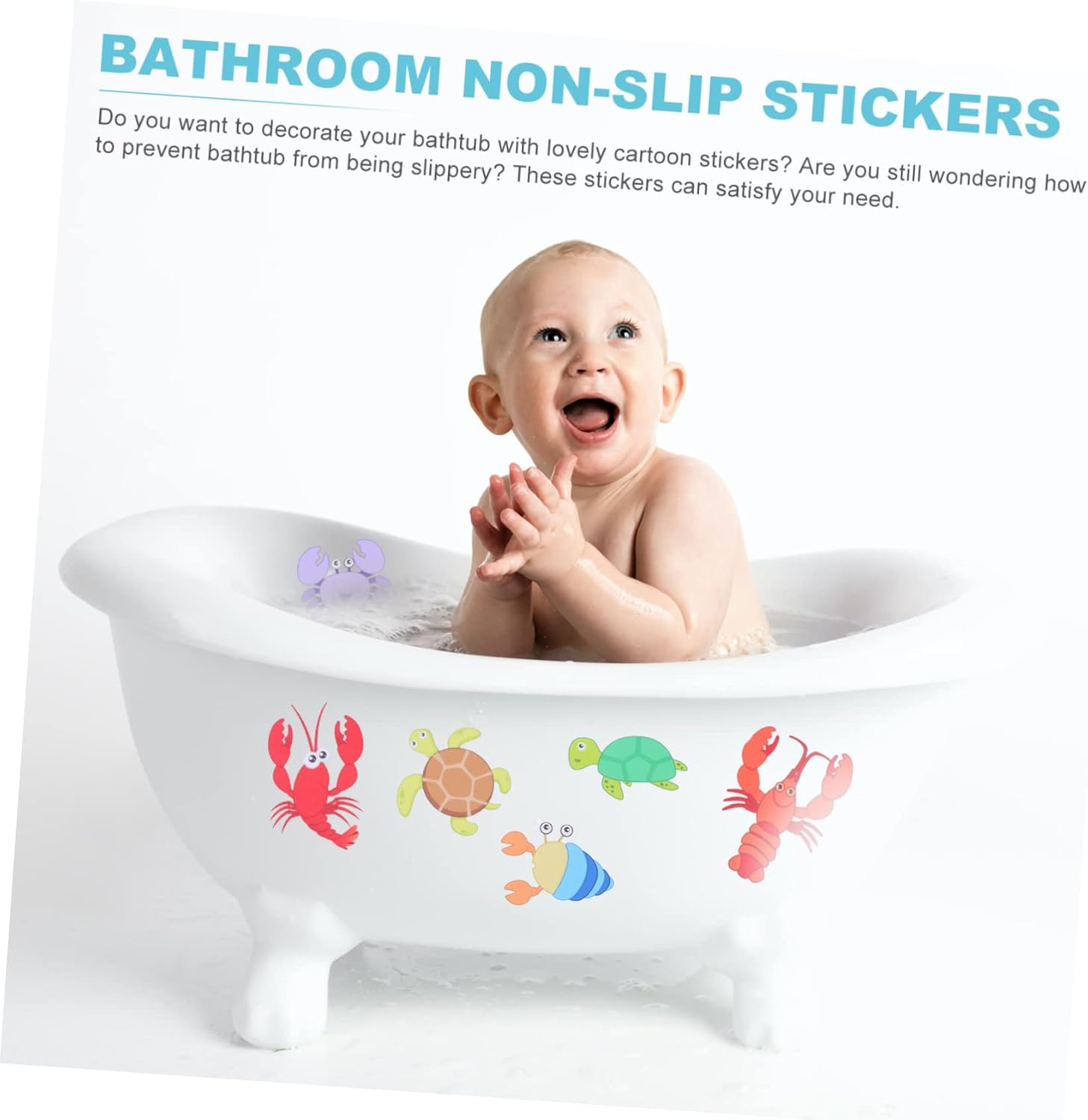 LIFKOME Non-Slip Bathtub Stickers 10pcs Kit