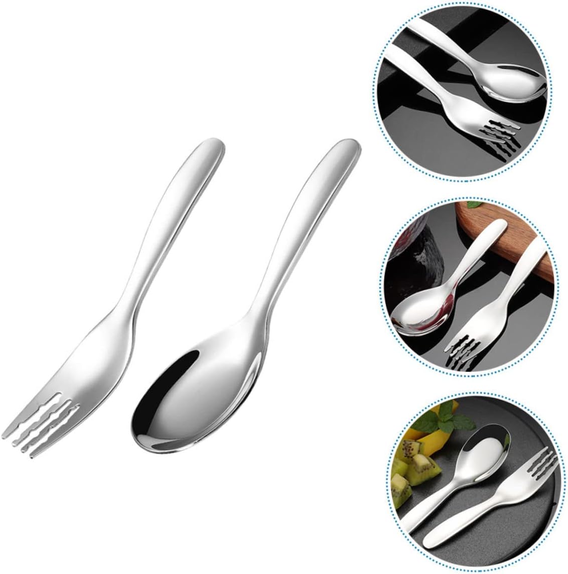 CRILSTYLEO 2PCS Stainless Steel Utensils Set