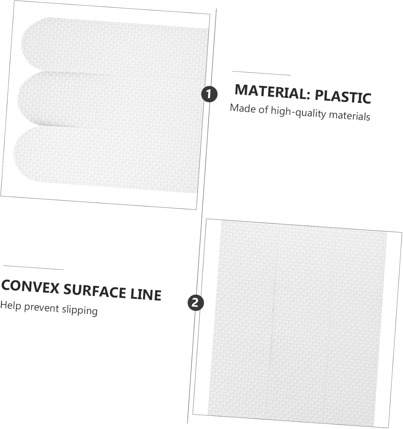 Zerodeko 6pcs Transparent Anti-Slip Bath Treads