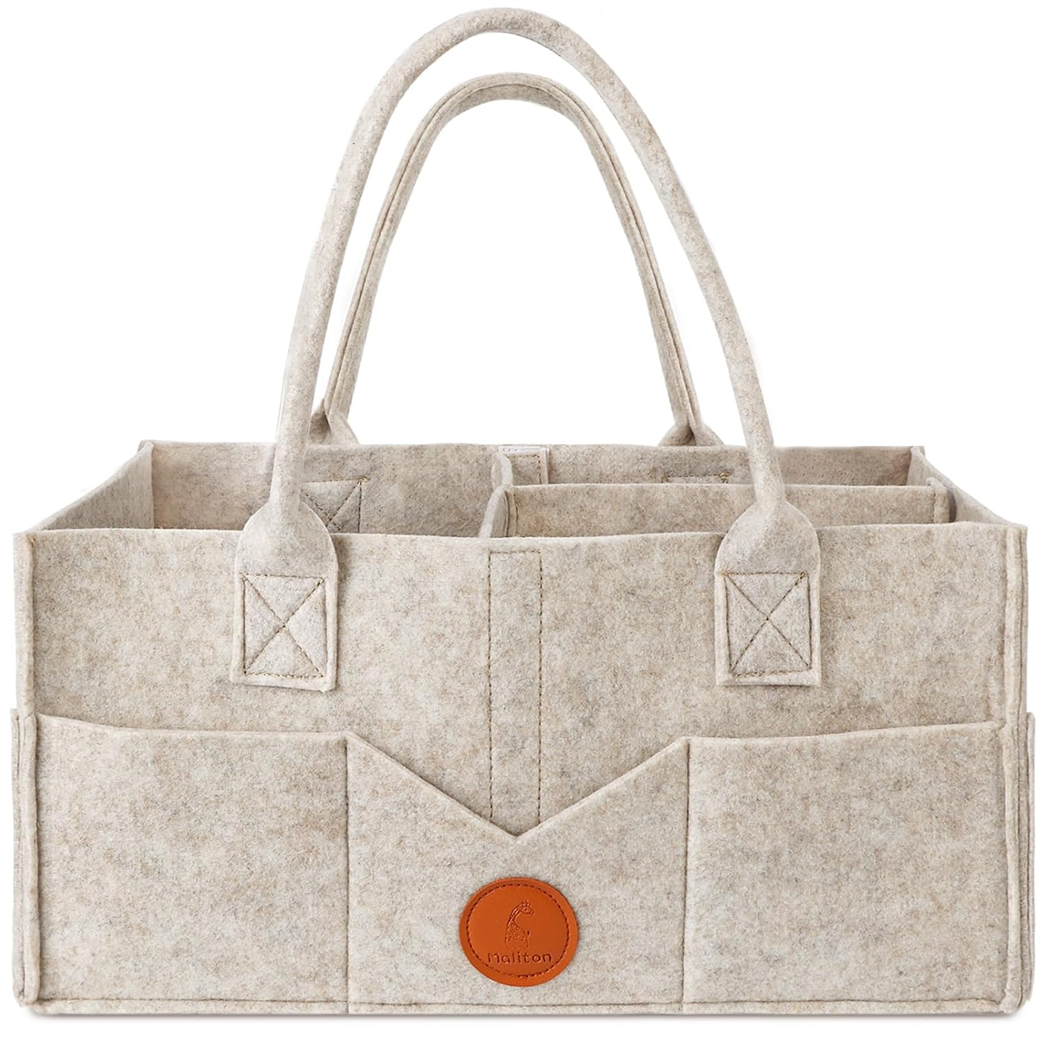 Maliton Felt Diaper Caddy Organizer with Handle