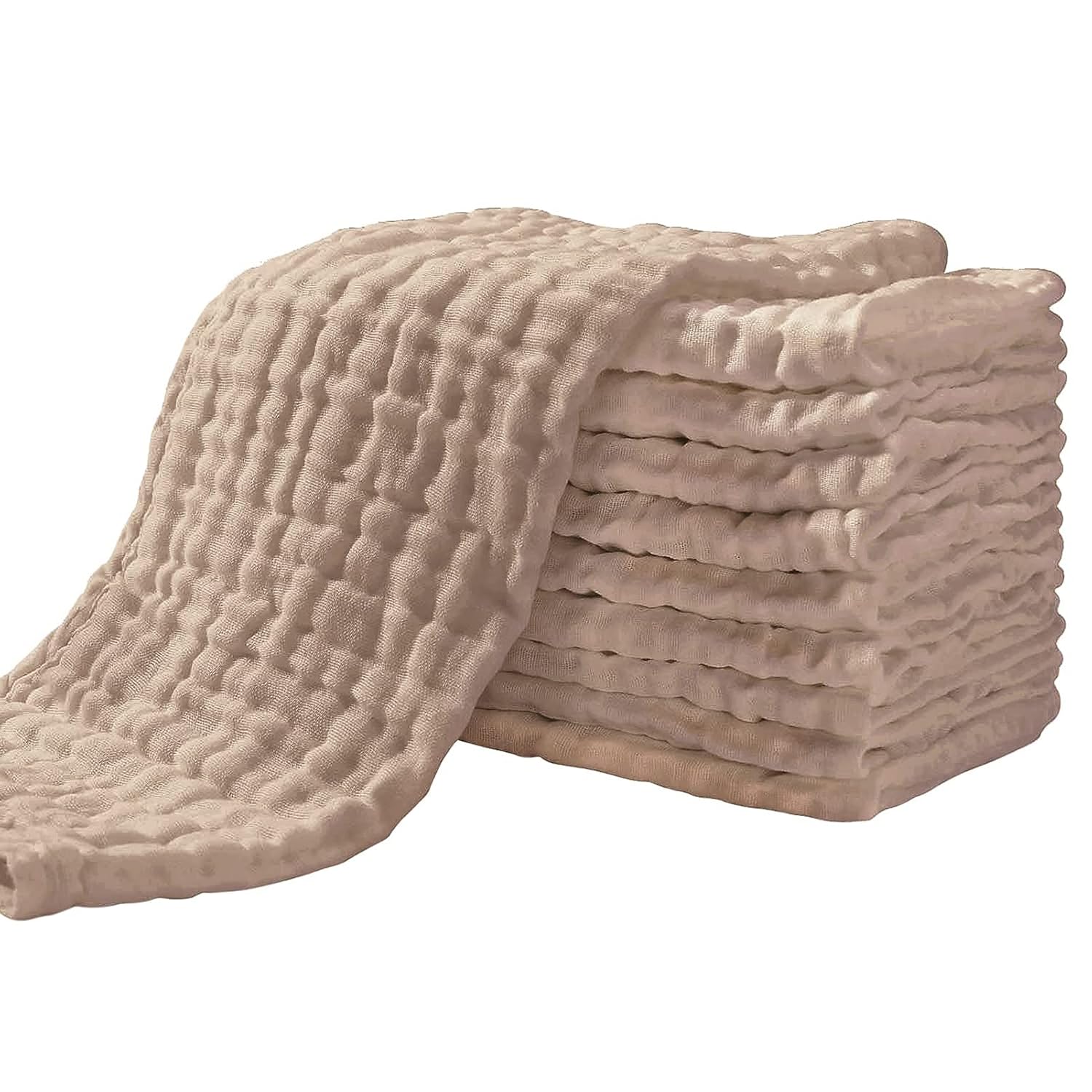 Yoofoss 10 Pack Organic Cotton Muslin Burp Cloths