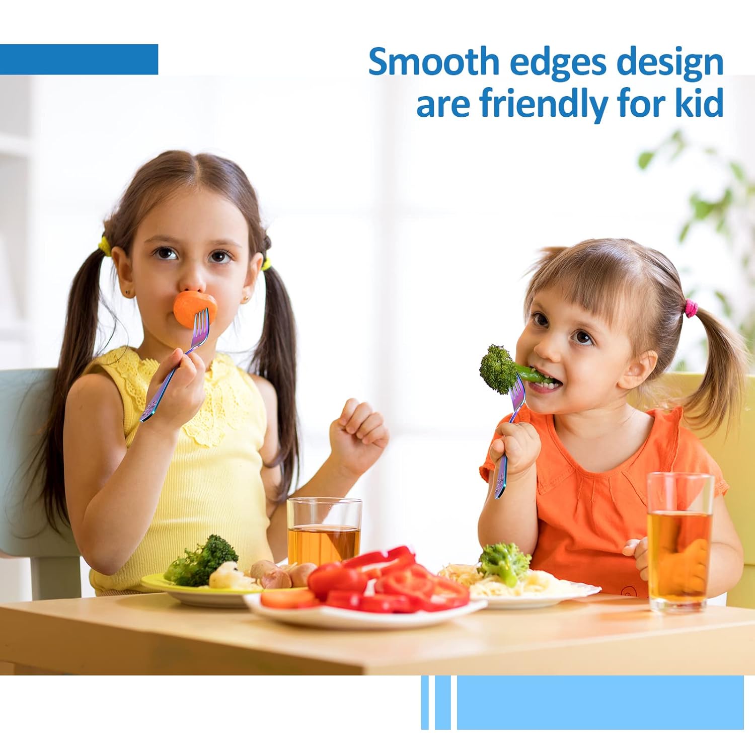 24 Piece Stainless Steel Kids Flatware Set