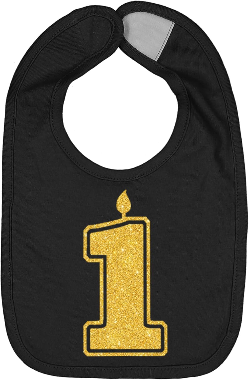 Aidens Corner 1st Birthday Silver Gold Bib for Baby