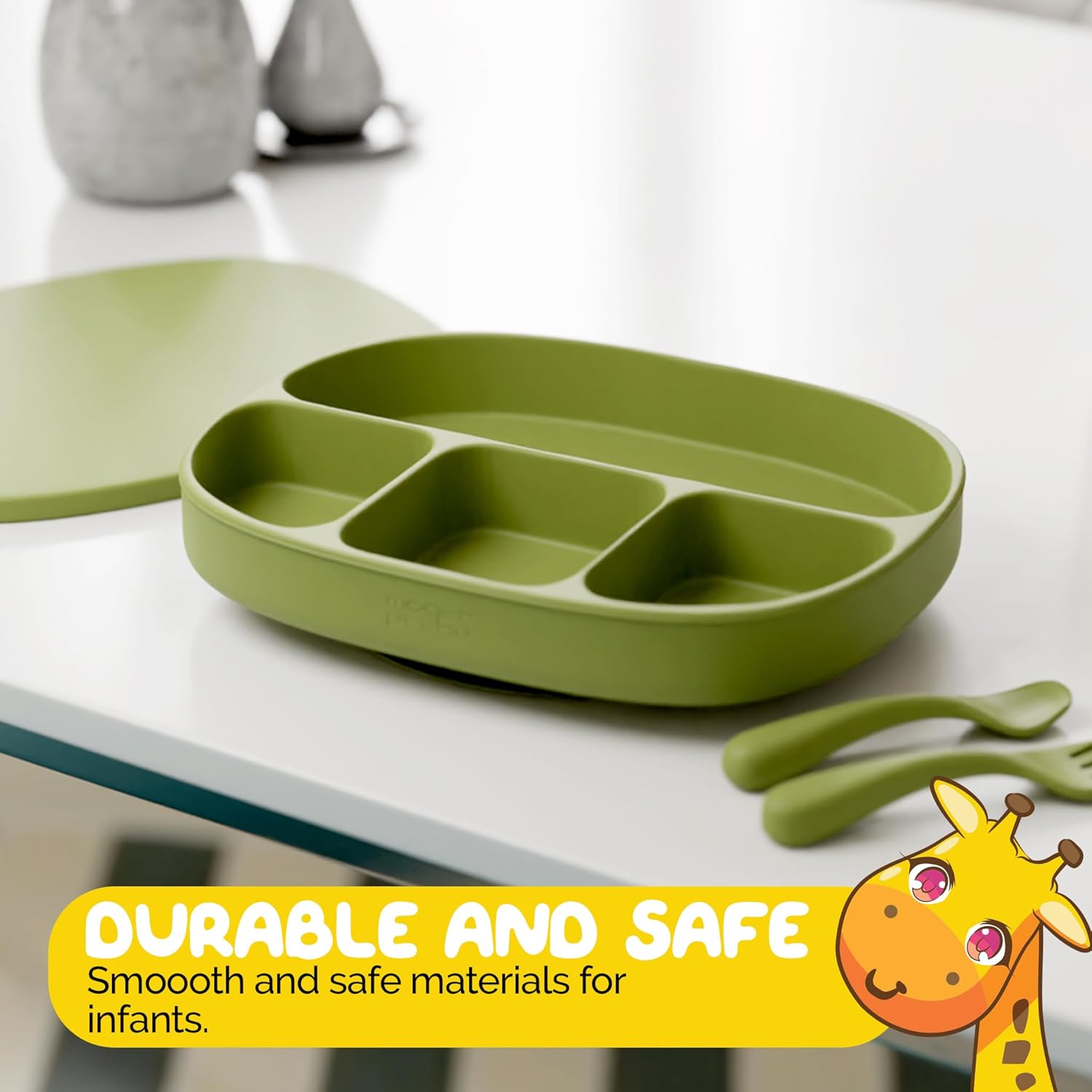 Muqee Peeko Baby Feeding Essentials Set - 3 Piece Green